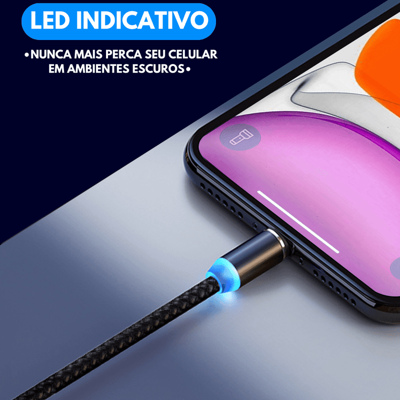 Charger magnetic™ Cabo 3 em 1 - Descontãoo.com