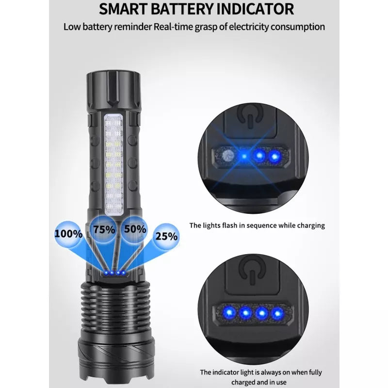 Lanterna LaserPower™ - 7 Modos de luz - Descontãoo.com